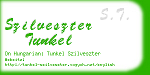 szilveszter tunkel business card